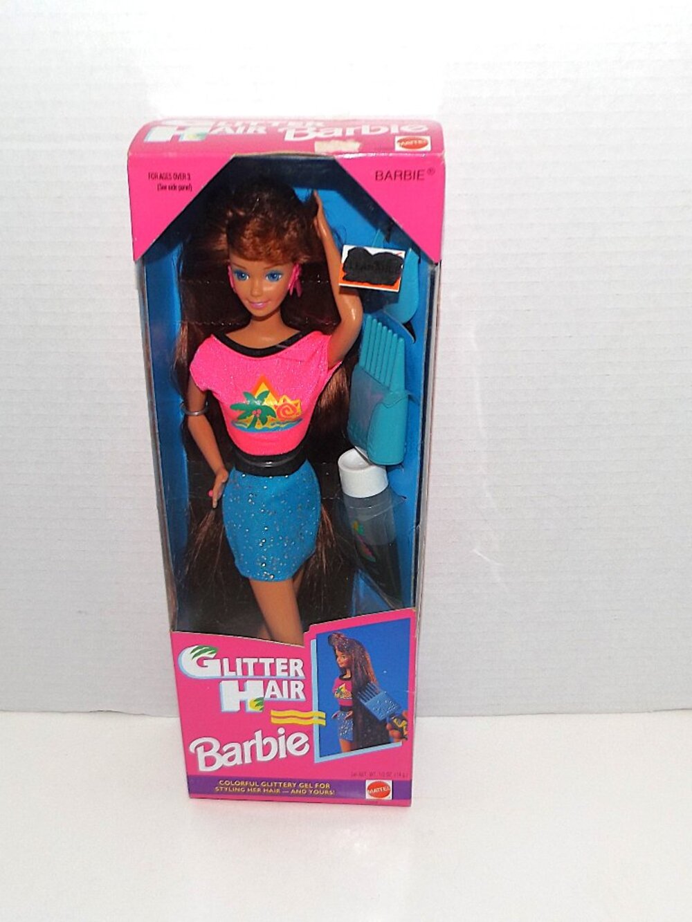 1993 Mattel Glitter Hair Barbie Long Red Hair Fashion Doll #109668 New Sealed